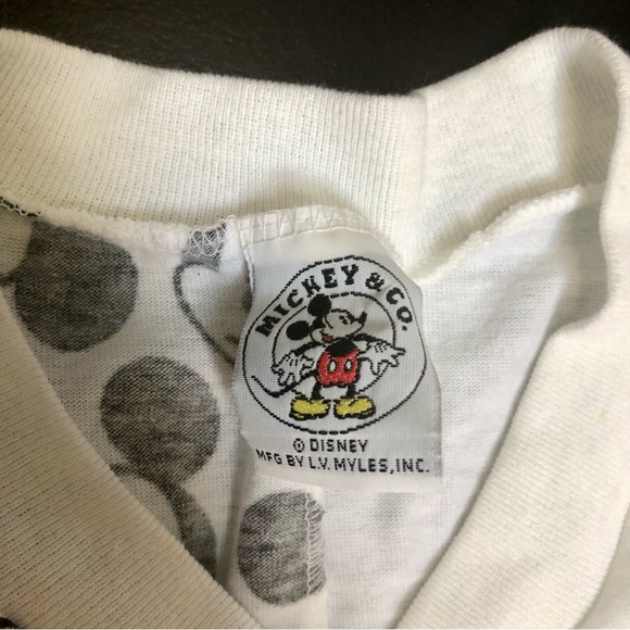 Vintage 90s Disney Romper Jumpsuit Mixed Print Pajama Loungewear Rare sz Medium - Picture 10 of 14